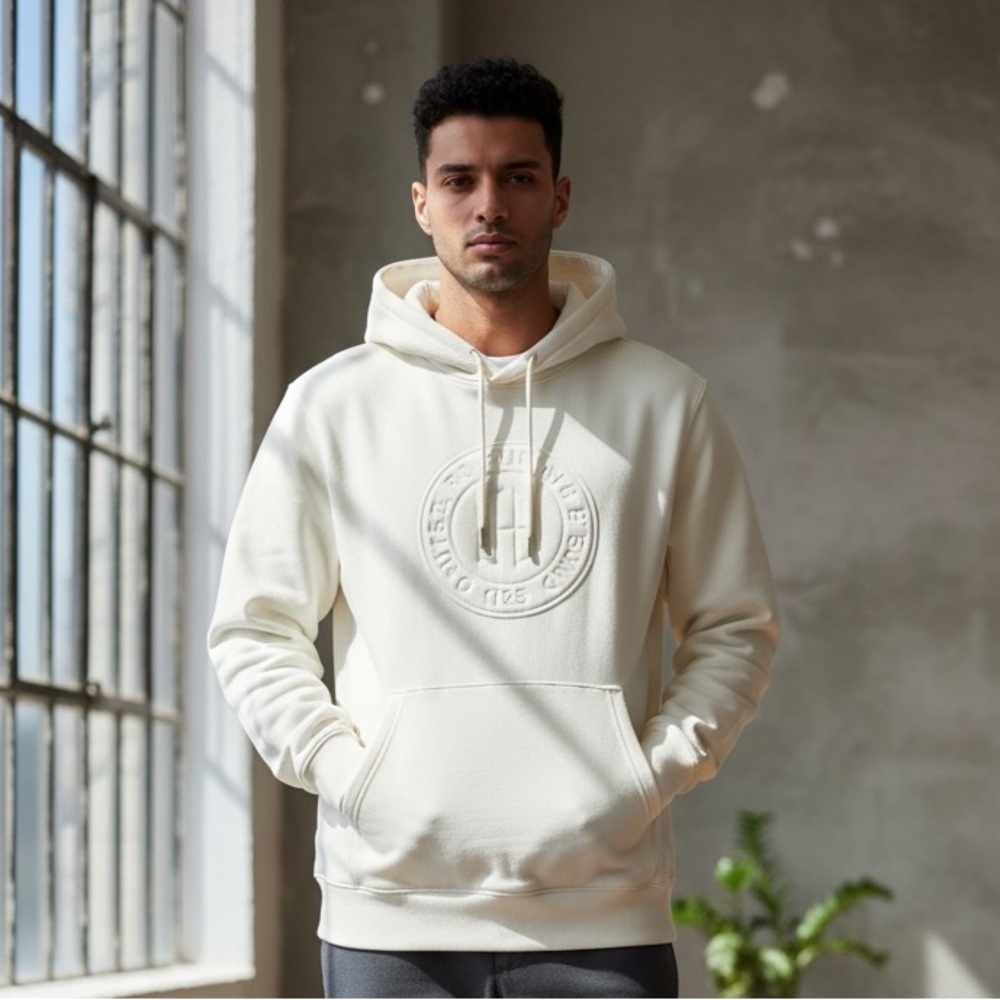 adidas Adult Germany 2024-25 Anniversary Off White Cream Hoodie Men sz med NWT